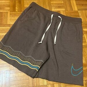 NWT Nike Brown Loose Fit/At Knee Length Sweat Shorts